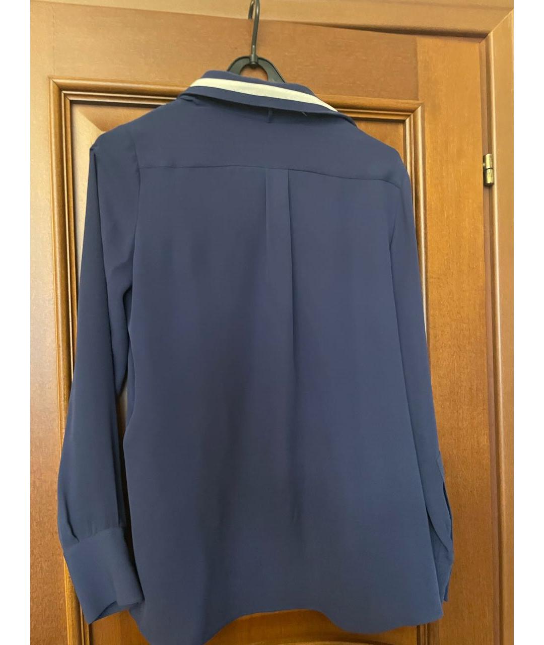 VALENTINO Синяя шелковая блузы, фото 2