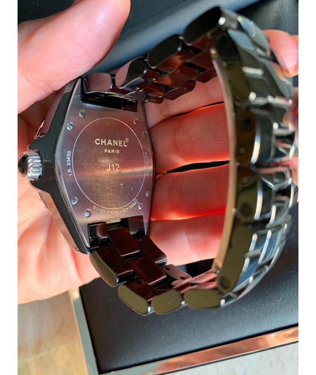 CHANEL PRE-OWNED Черные керамические часы, фото 2