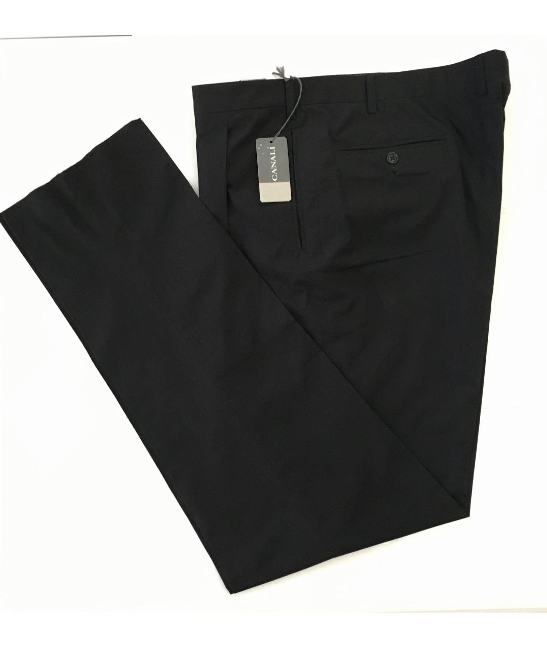 CANALI Черные хлопковые повседневные брюки, фото 4