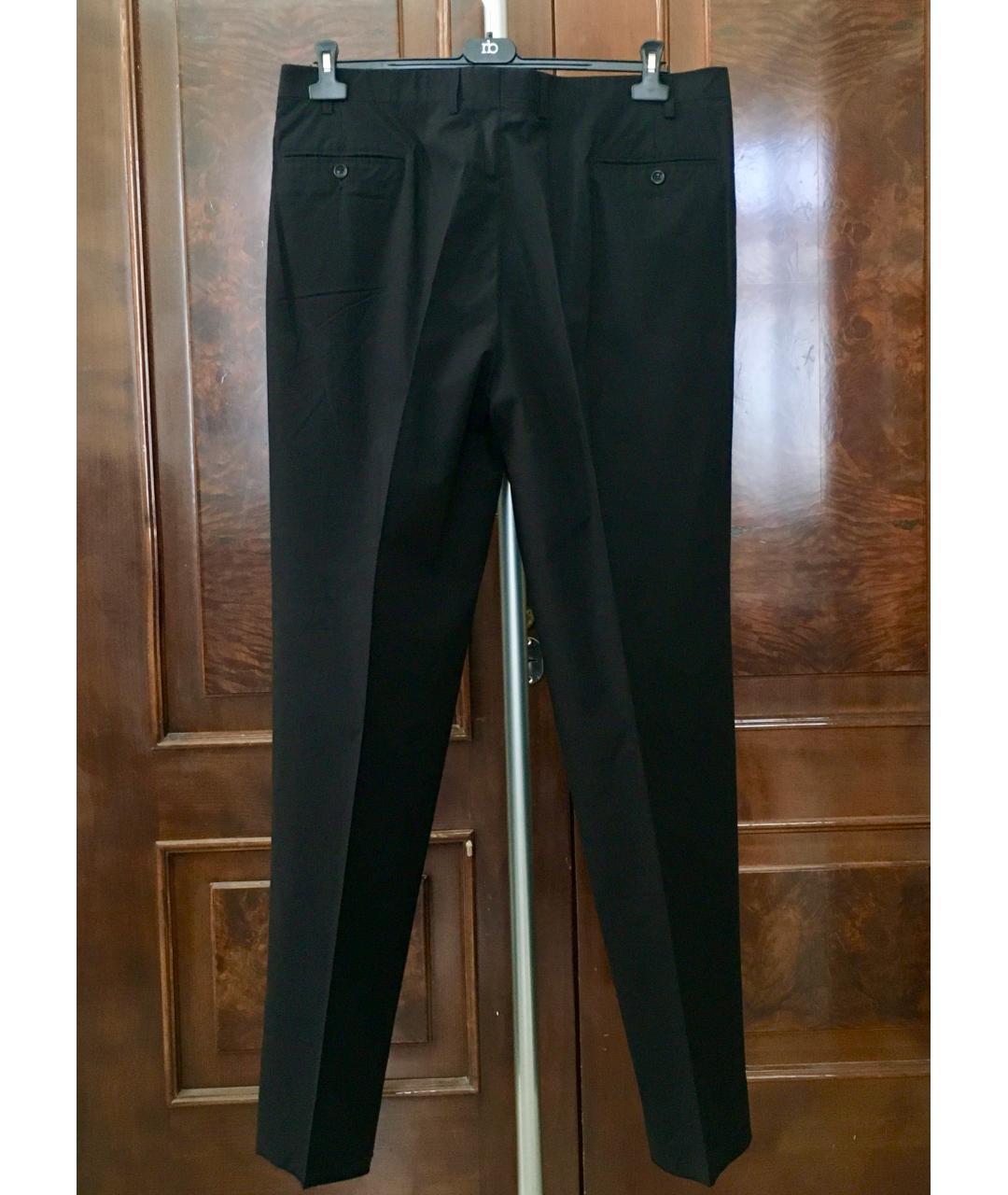 CANALI Черные хлопковые повседневные брюки, фото 2