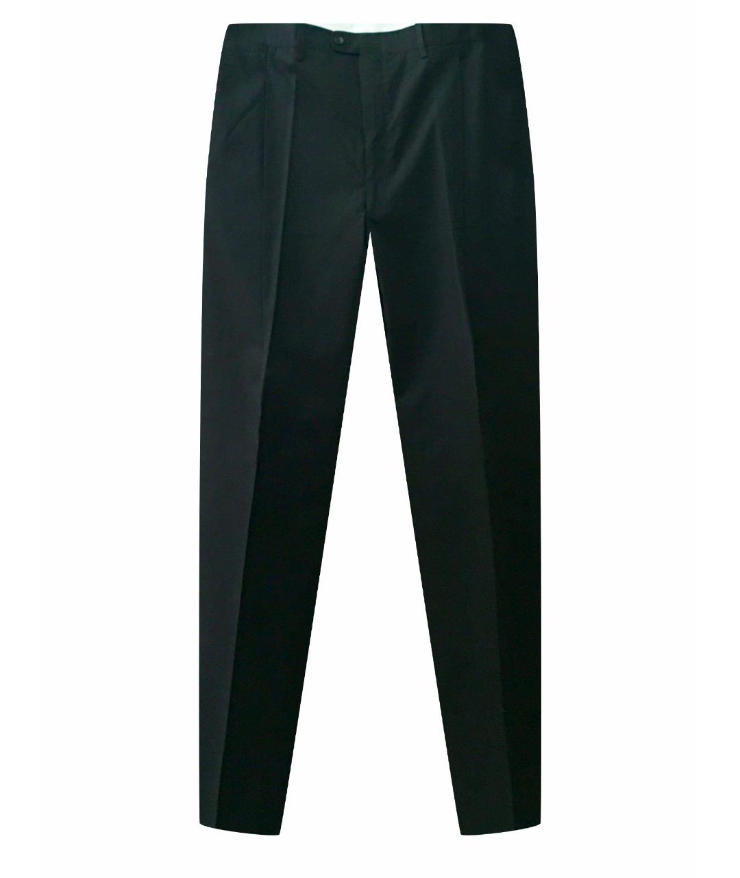 CANALI Черные хлопковые повседневные брюки, фото 1