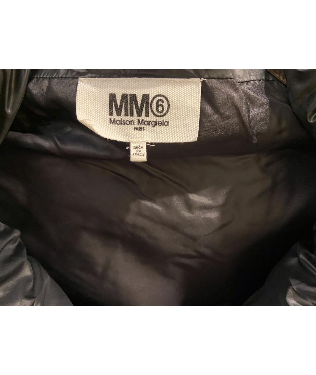 MM6 MAISON MARGIELA Черный полиэстеровый пуховик, фото 4