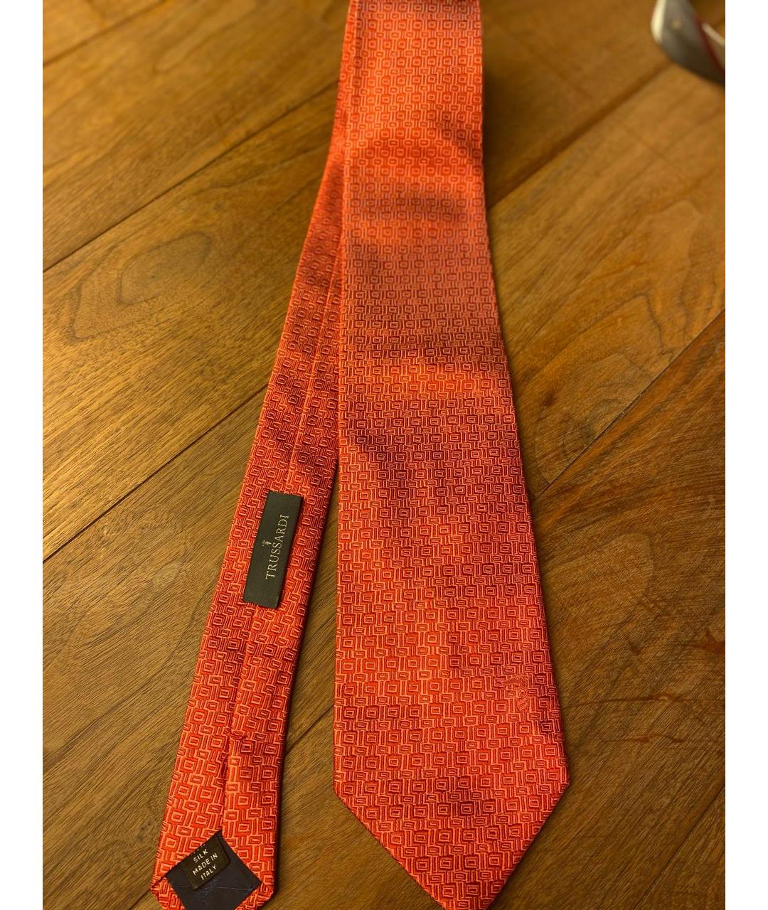 TRUSSARDI Красный шелковый галстук, фото 5