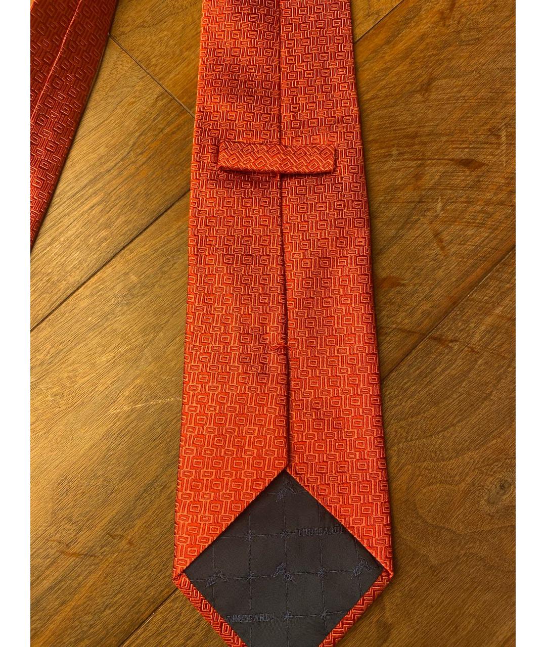 TRUSSARDI Красный шелковый галстук, фото 3