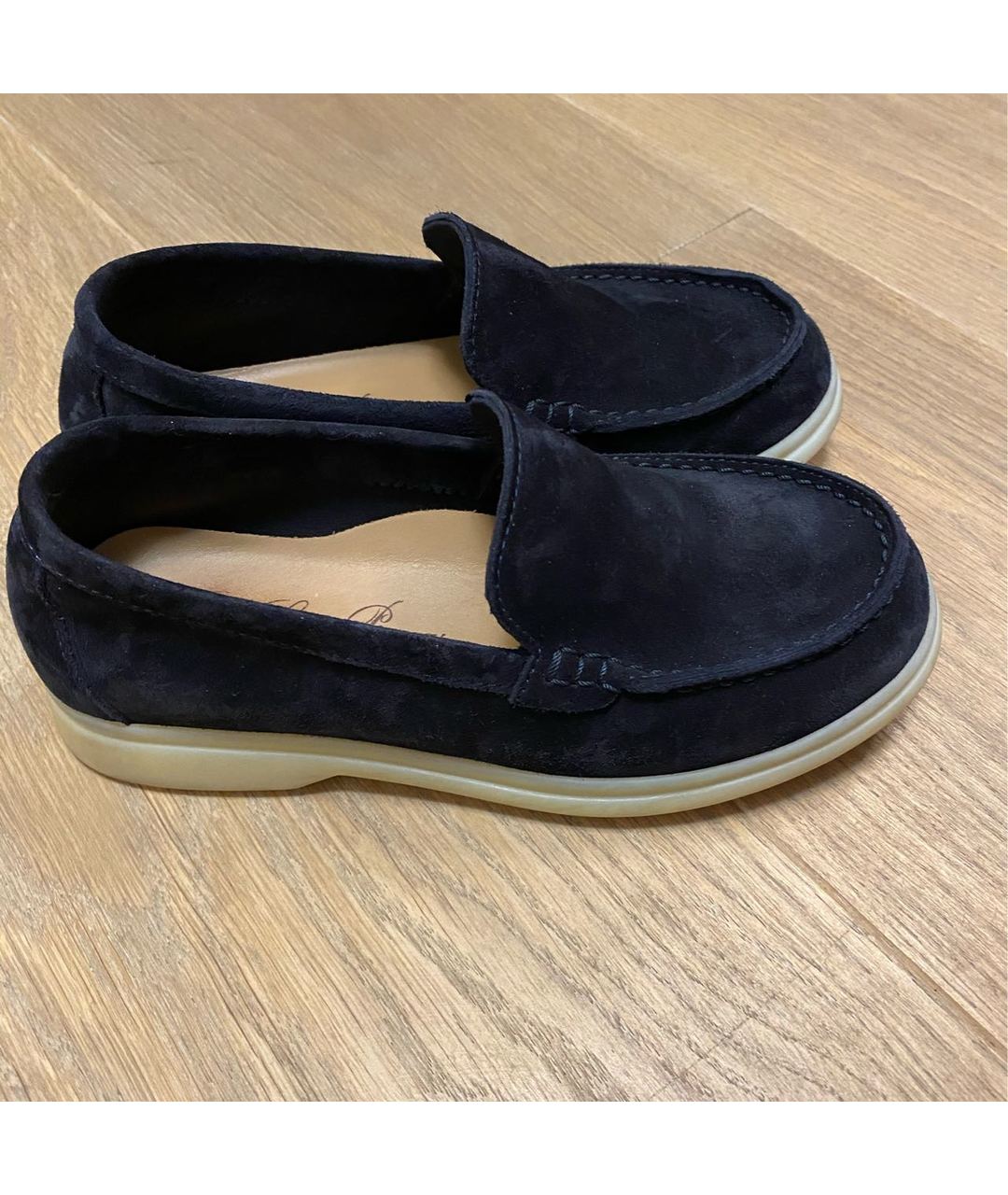 LORO PIANA Темно-синие замшевые ботинки, фото 2
