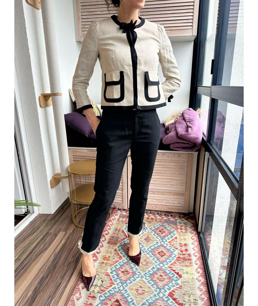 RED VALENTINO Мульти льняной костюм с брюками, фото 8