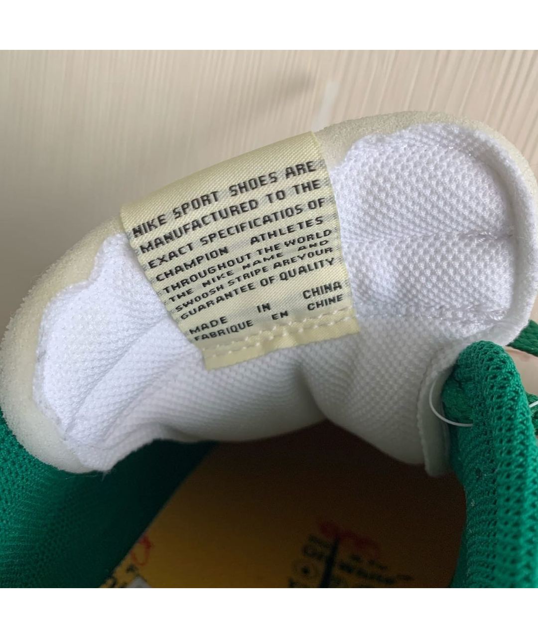 NIKE X OFF-WHITE Зеленые низкие кроссовки / кеды из искусственной кожи, фото 7