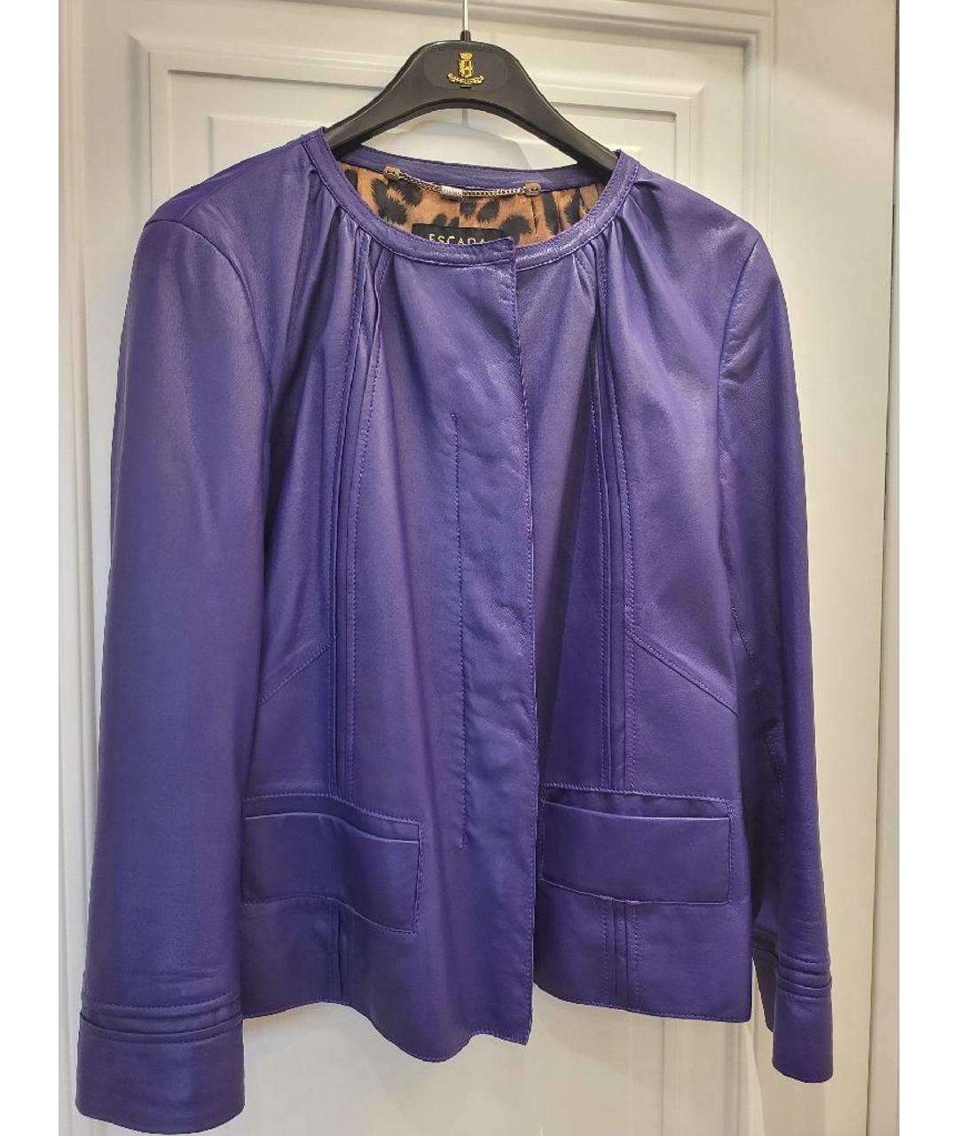ESCADA Фиолетовая кожаная куртка, фото 7
