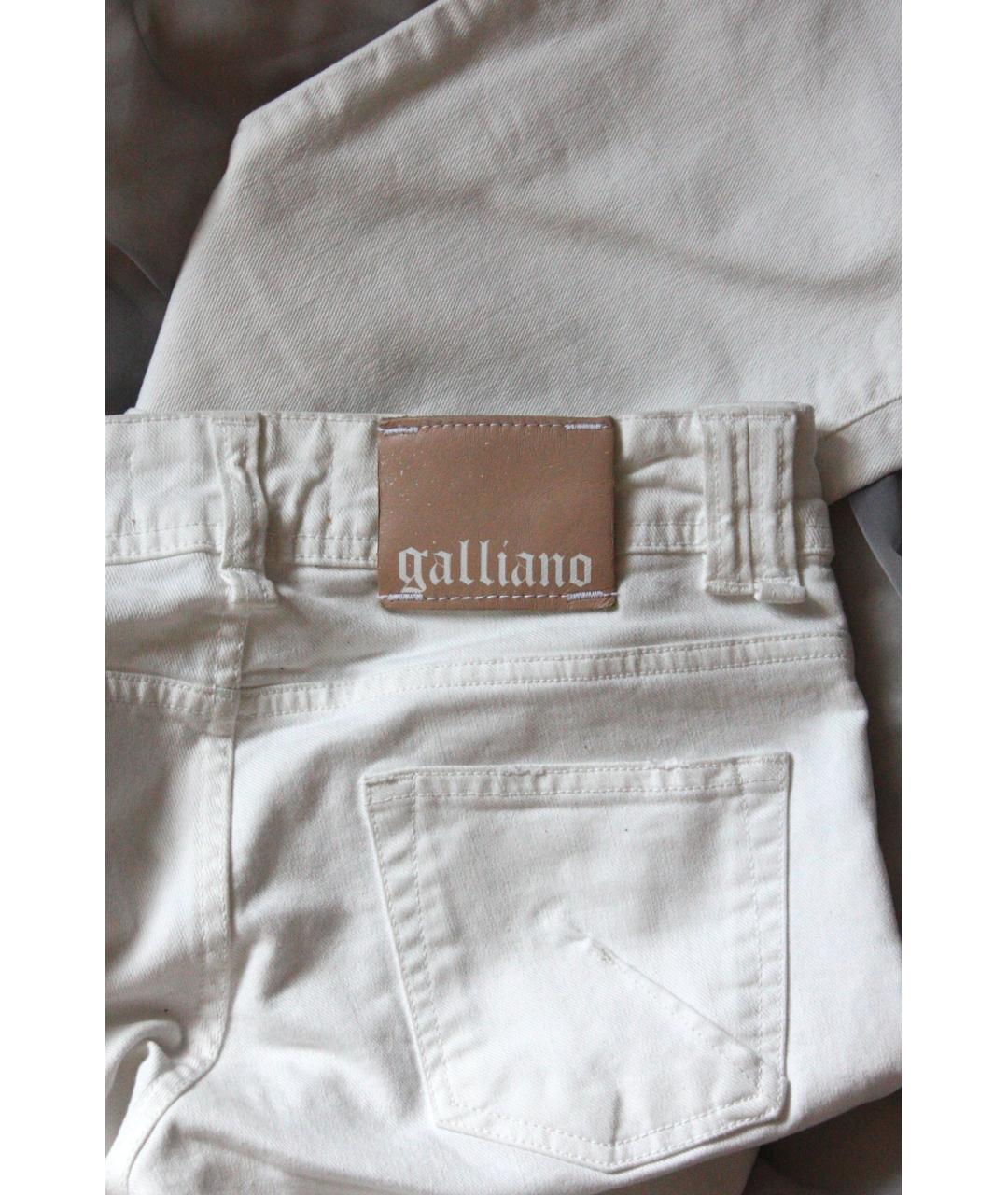 JOHN GALLIANO Белые джинсы клеш, фото 2