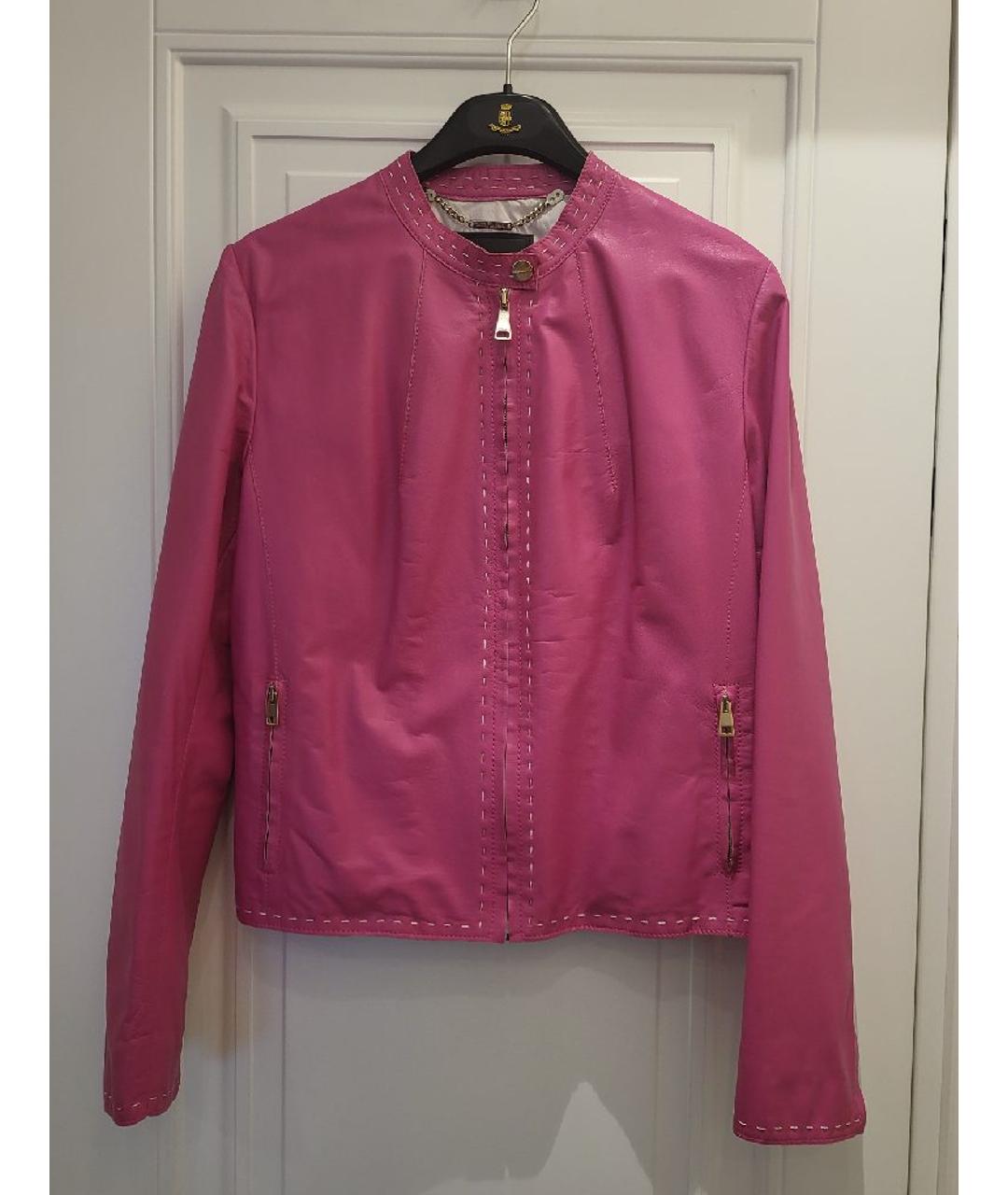 MORESCHI Розовая кожаная куртка, фото 8