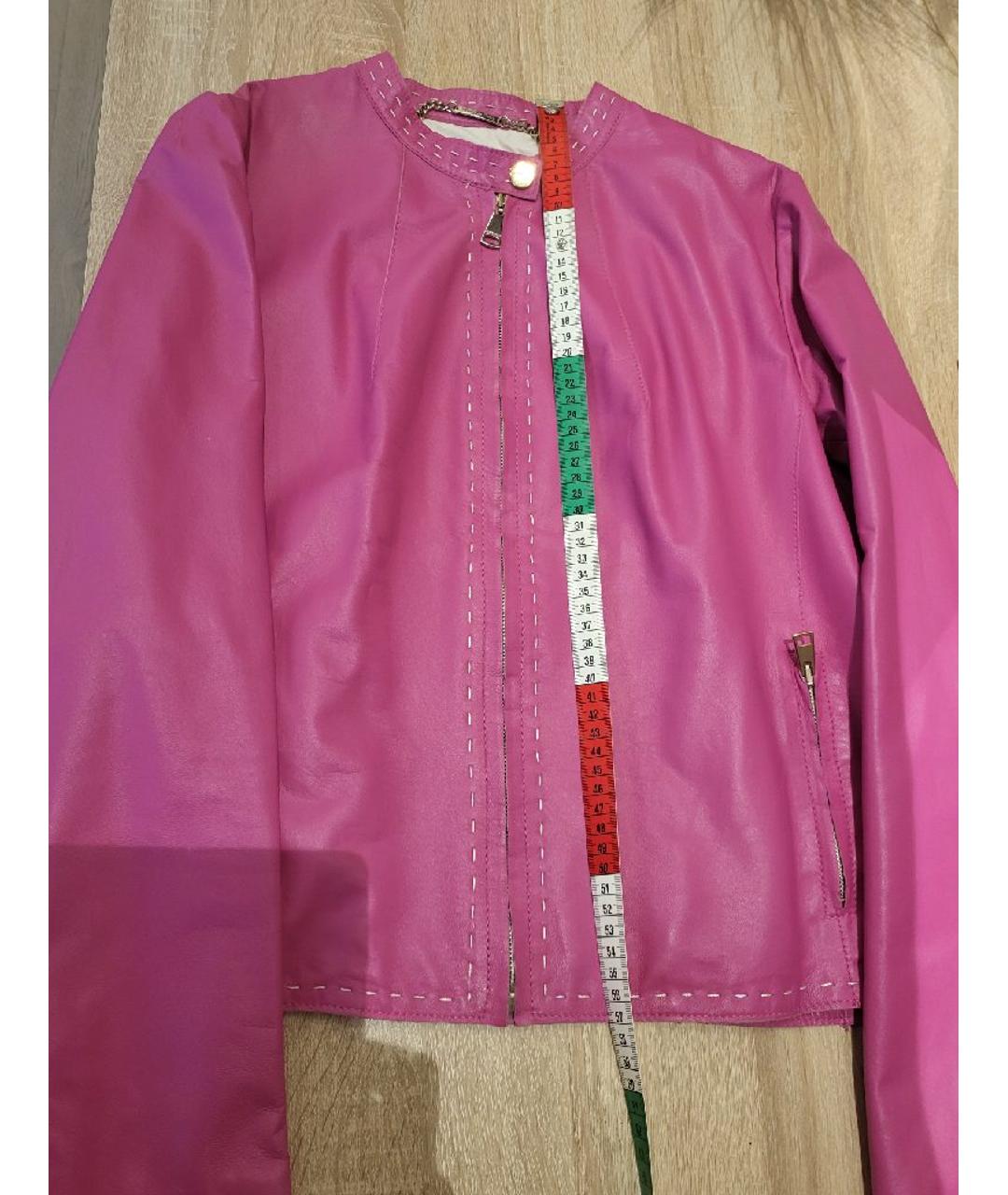 MORESCHI Розовая кожаная куртка, фото 7
