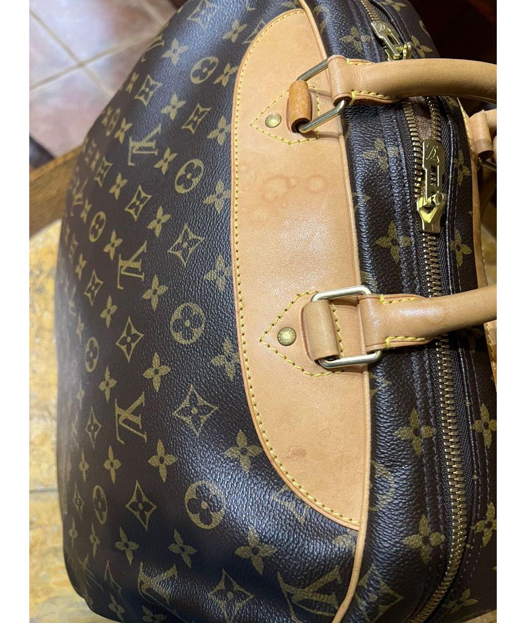 LOUIS VUITTON Коричневая кожаная дорожная/спортивная сумка, фото 3