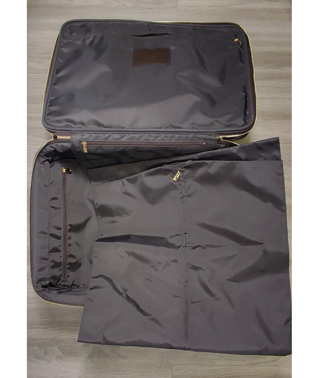LOUIS VUITTON PRE-OWNED Коричневый кожаный чемодан, фото 7