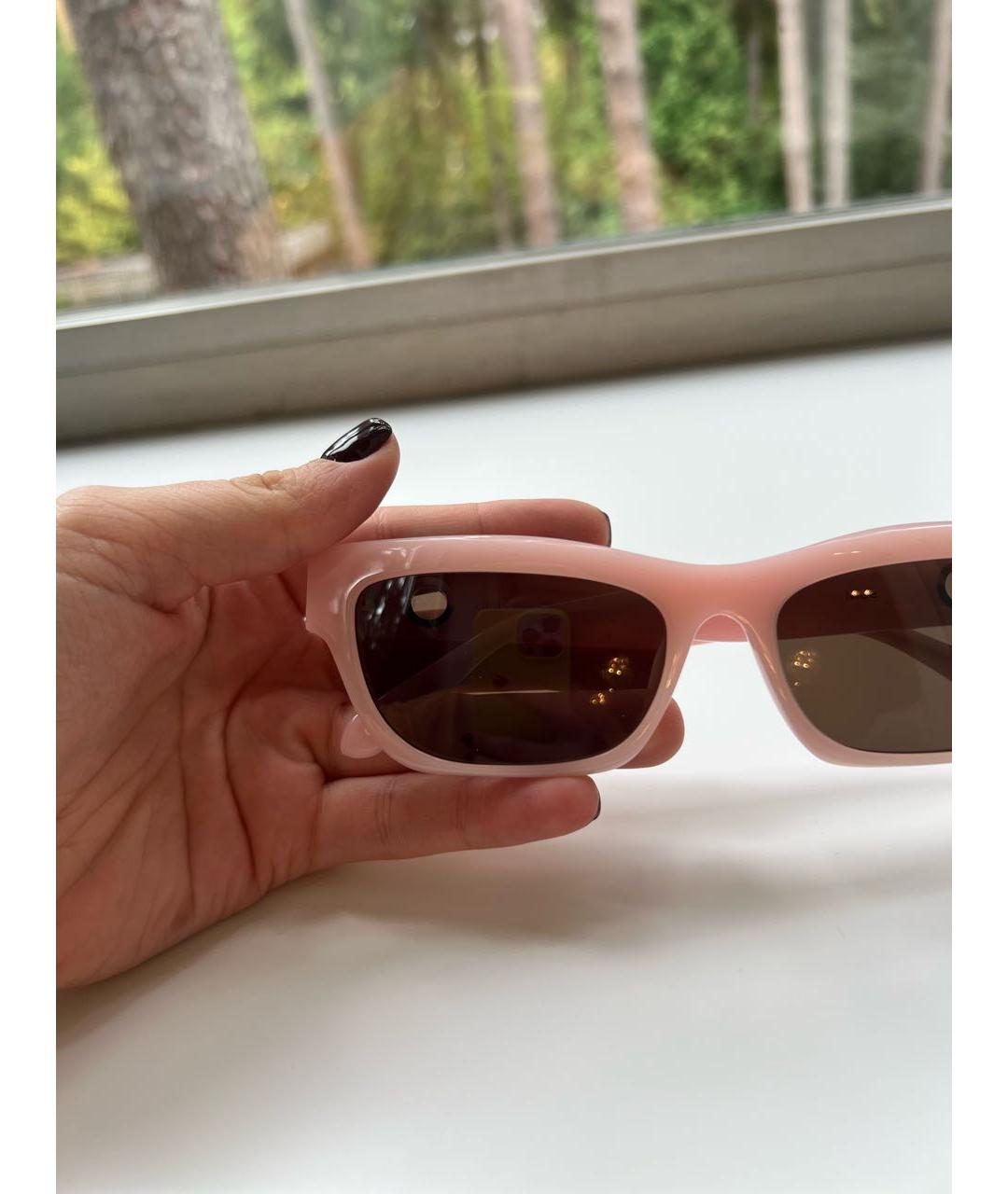 LINDA FARROW Розовые солнцезащитные очки, фото 5