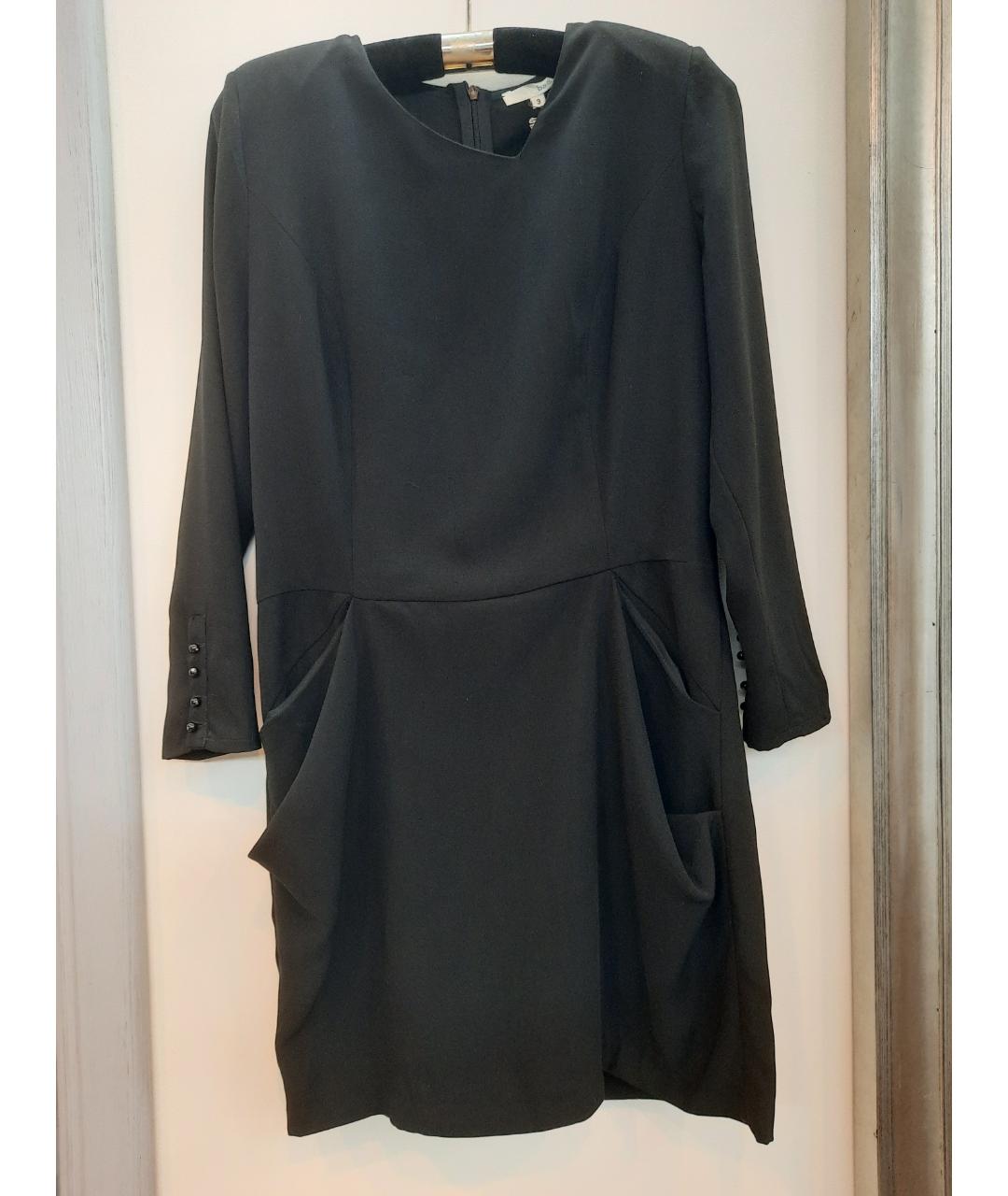 BA&SH Черное полиэстеровое повседневное платье, фото 7