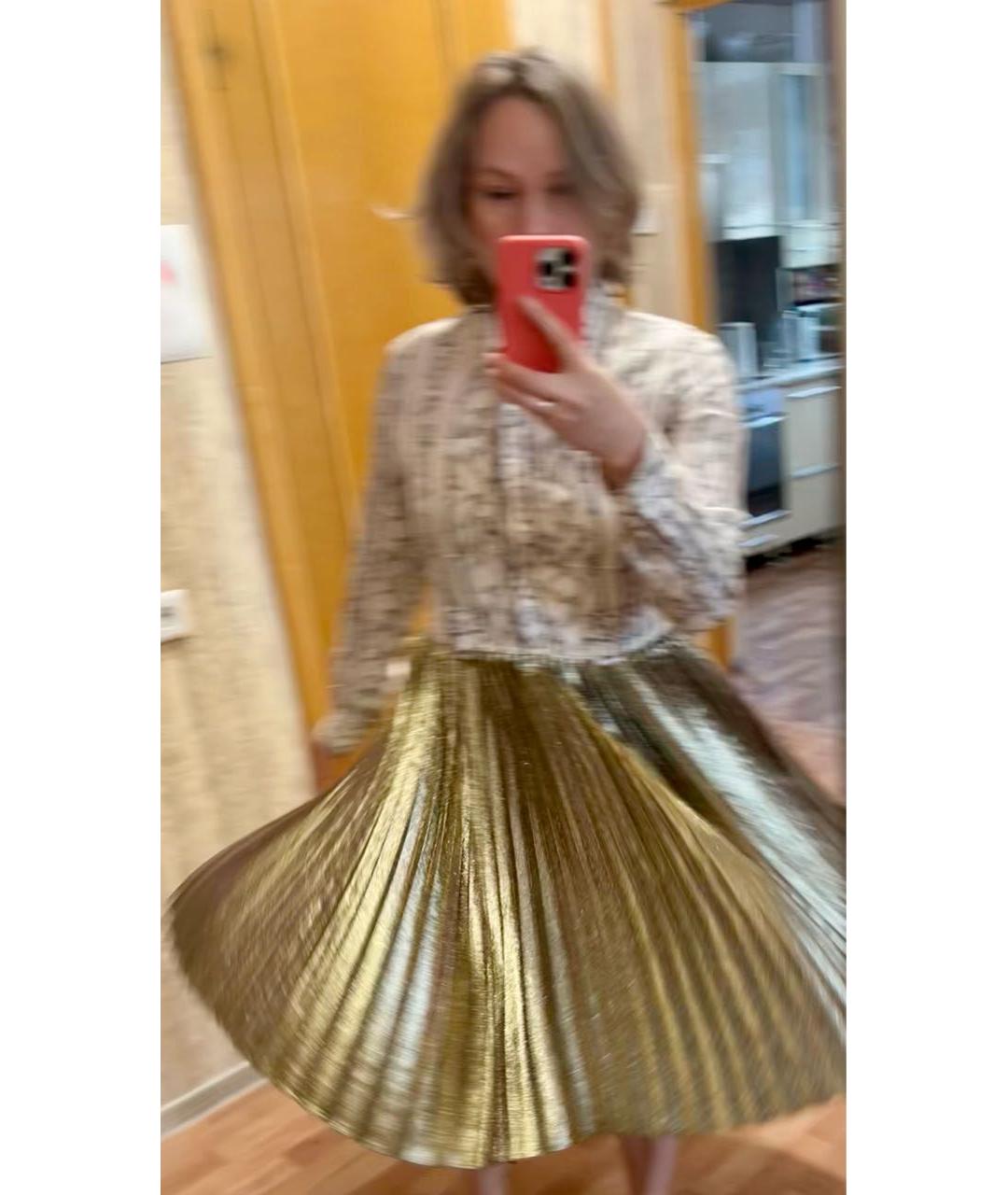 3.1 PHILLIP LIM Золотое шелковое коктейльное платье, фото 7