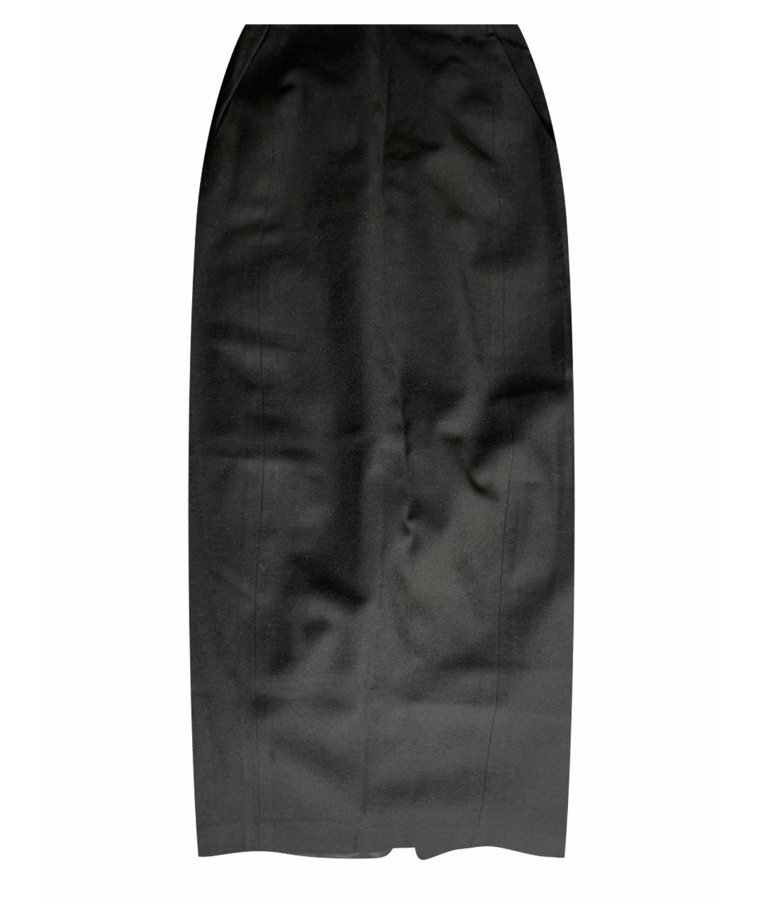 GIANFRANCO FERRE VINTAGE Черная шерстяная юбка макси, фото 1