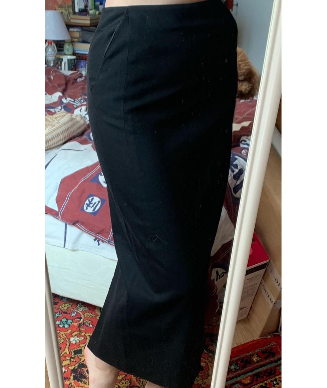 GIANFRANCO FERRE VINTAGE Черная шерстяная юбка макси, фото 6