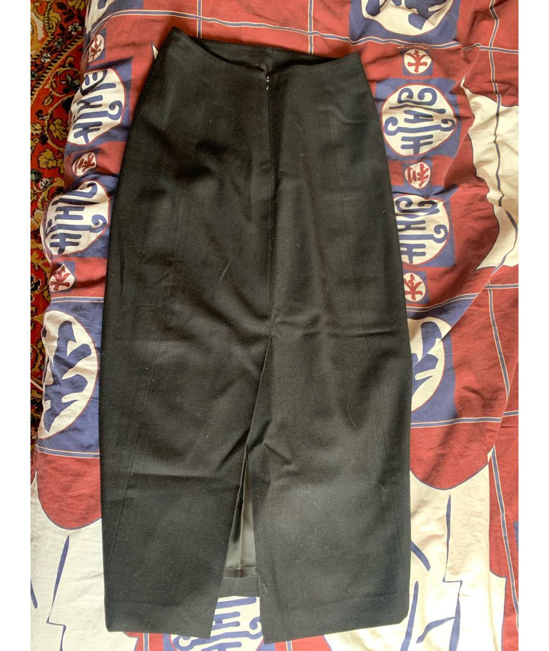 GIANFRANCO FERRE VINTAGE Черная шерстяная юбка макси, фото 2