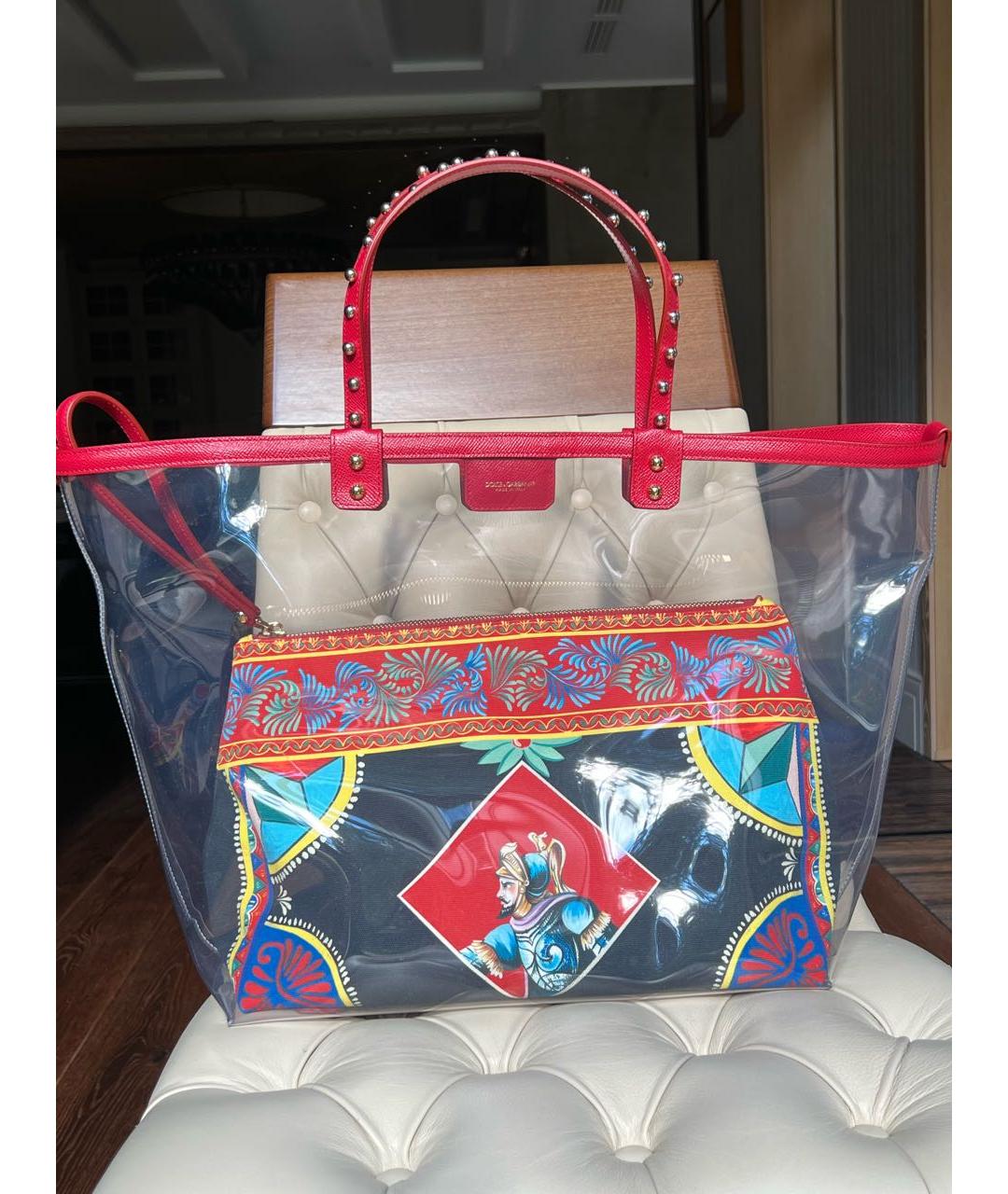 DOLCE&GABBANA Мульти хлопковая пляжная сумка, фото 2