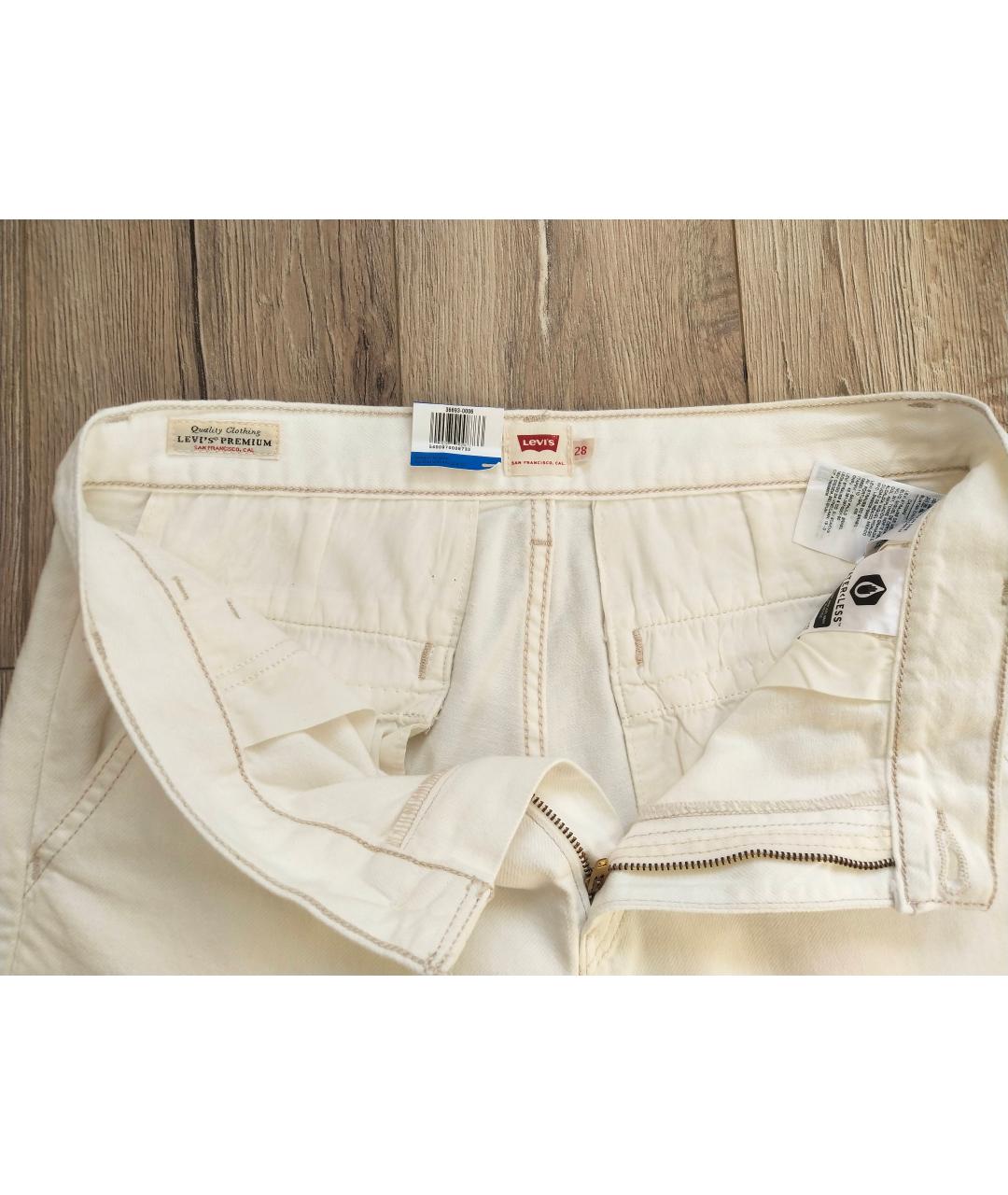 LEVI'S Белые прямые джинсы, фото 3