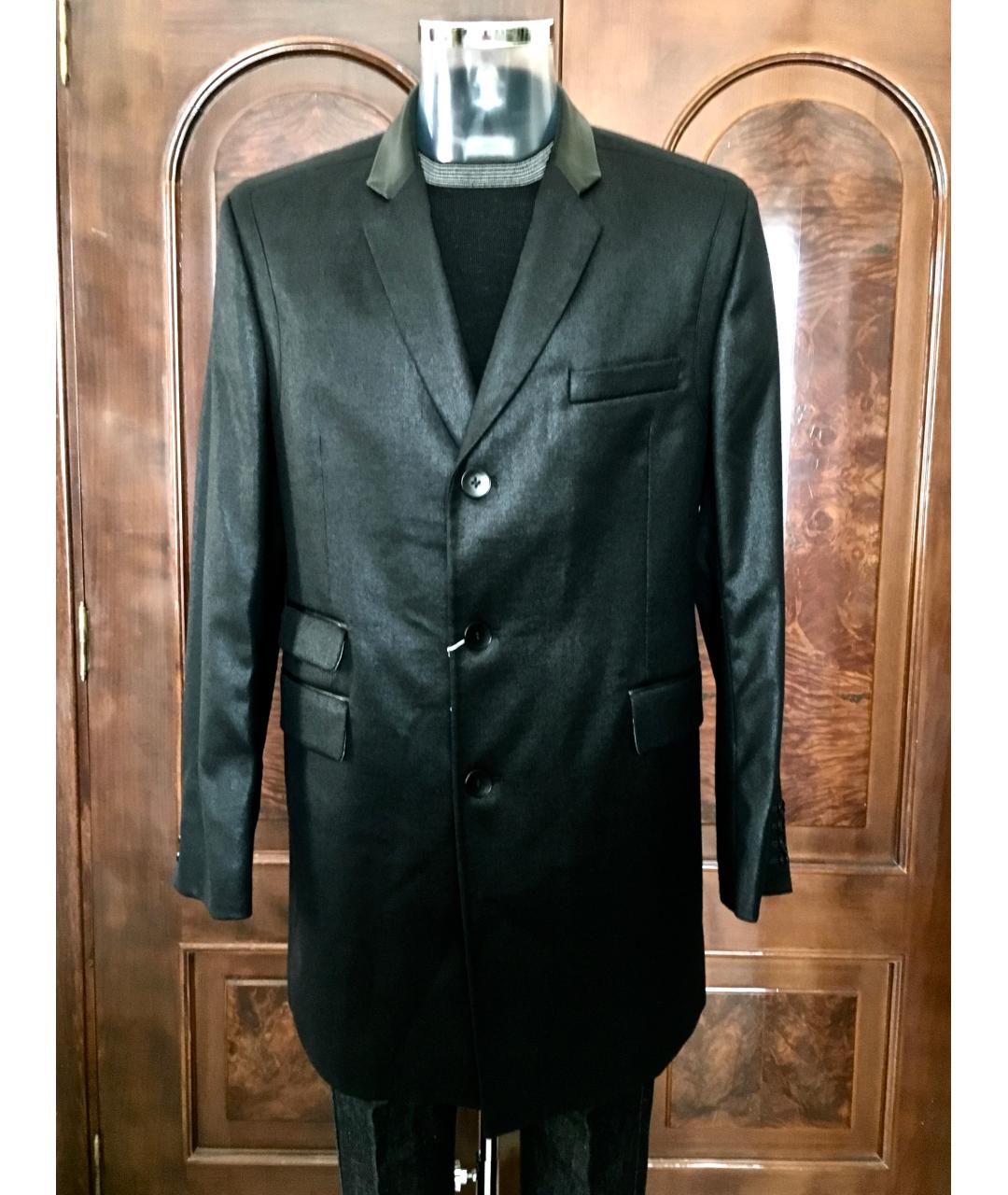 AZZARO Черное шерстяное пальто, фото 7
