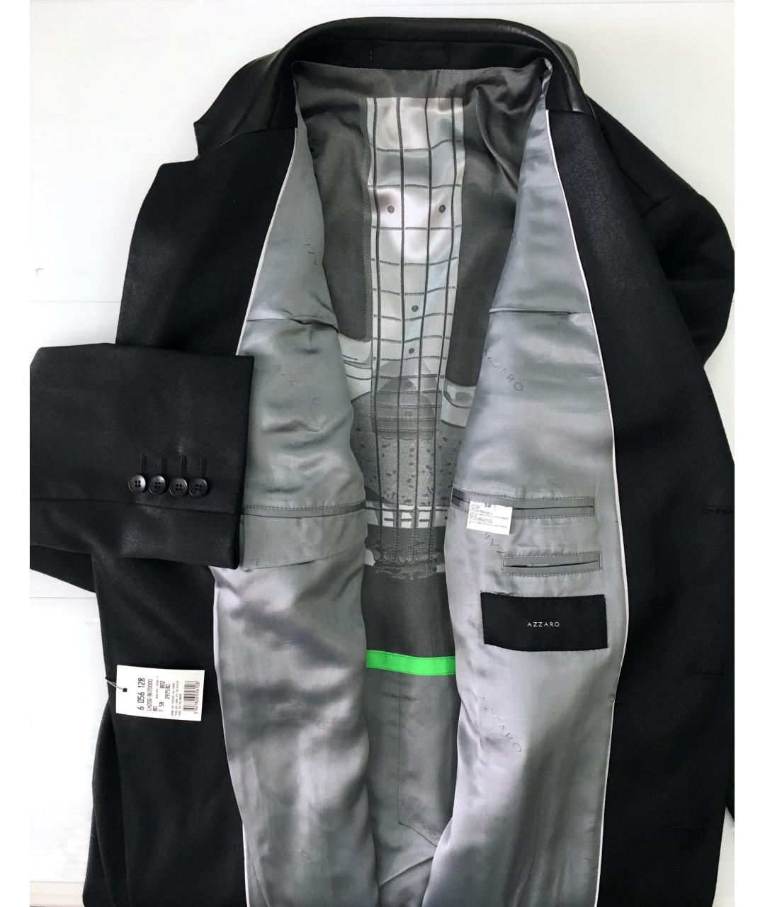 AZZARO Черное шерстяное пальто, фото 3