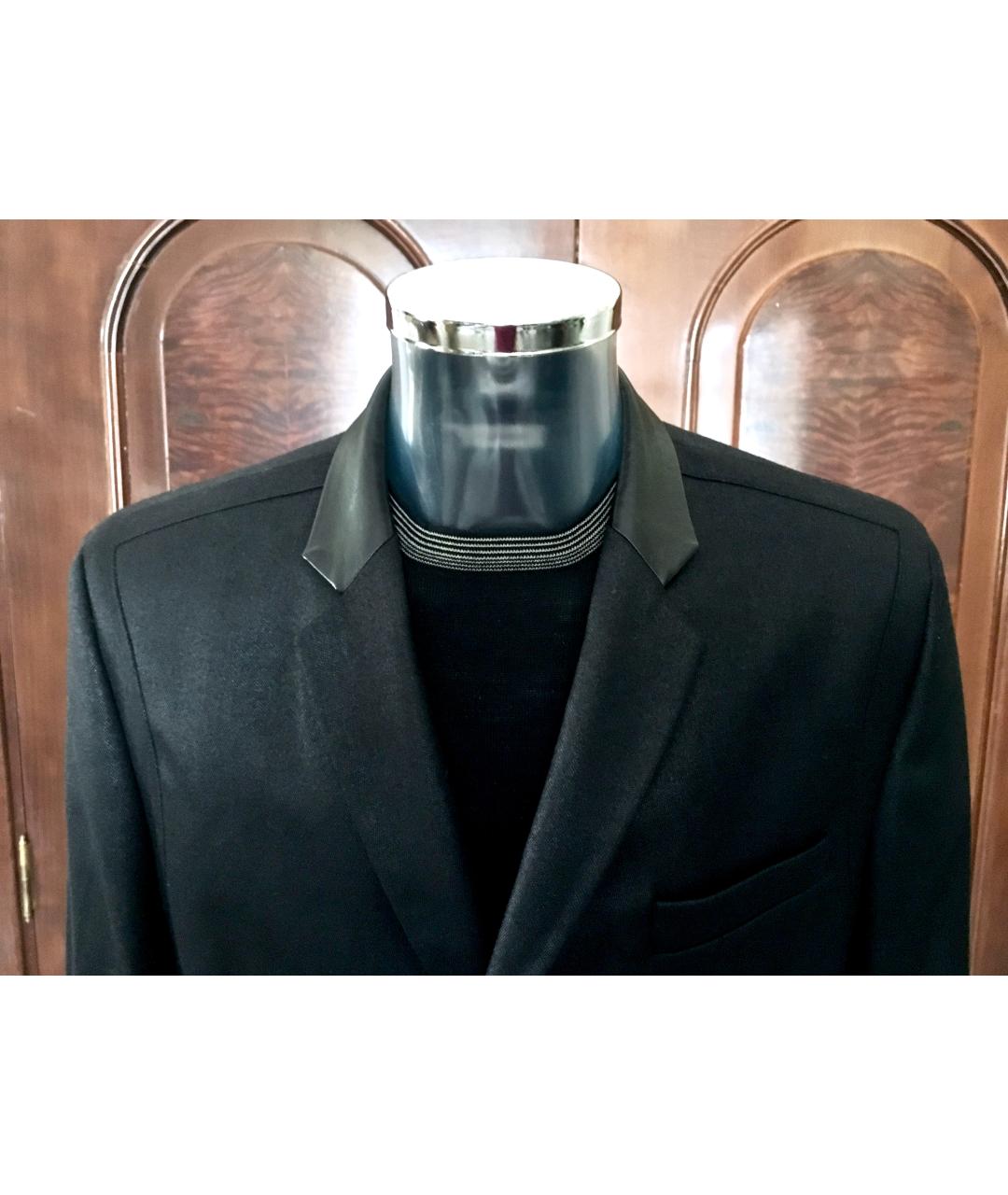 AZZARO Черное шерстяное пальто, фото 4
