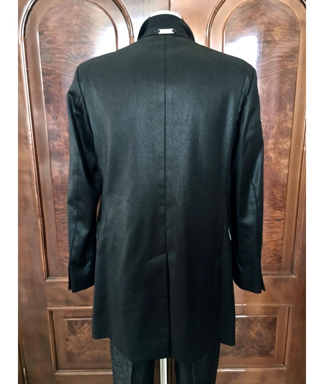 AZZARO Черное шерстяное пальто, фото 2