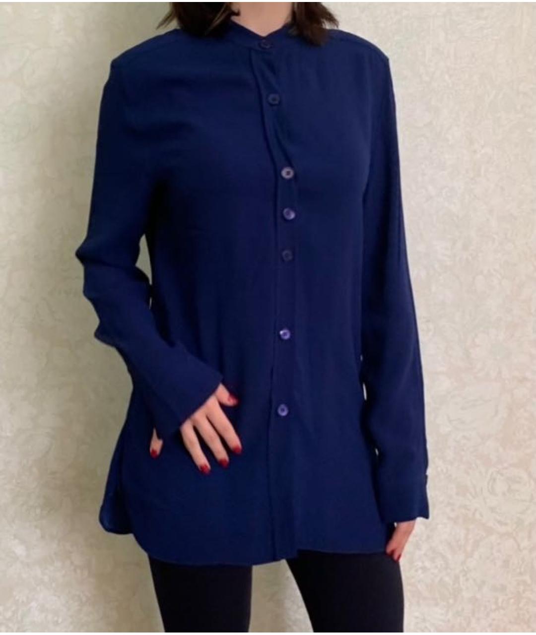 MARNI Темно-синяя вискозная рубашка, фото 5