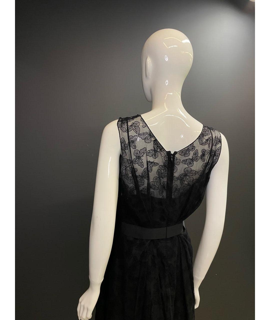 NINA RICCI Черное шелковое коктейльное платье, фото 5