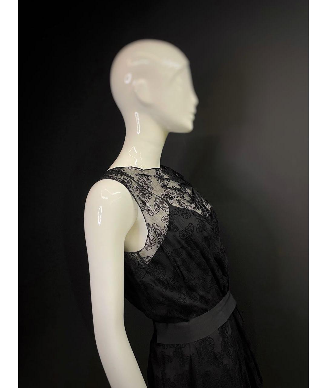 NINA RICCI Черное шелковое коктейльное платье, фото 4