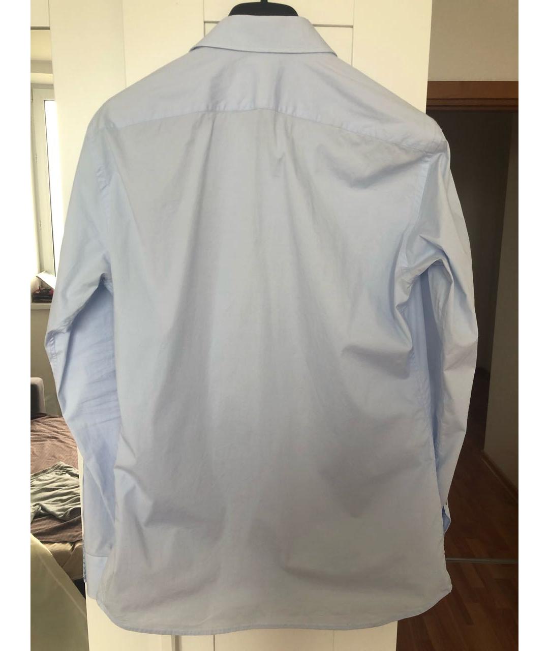 KARL LAGERFELD Голубая хлопковая классическая рубашка, фото 2