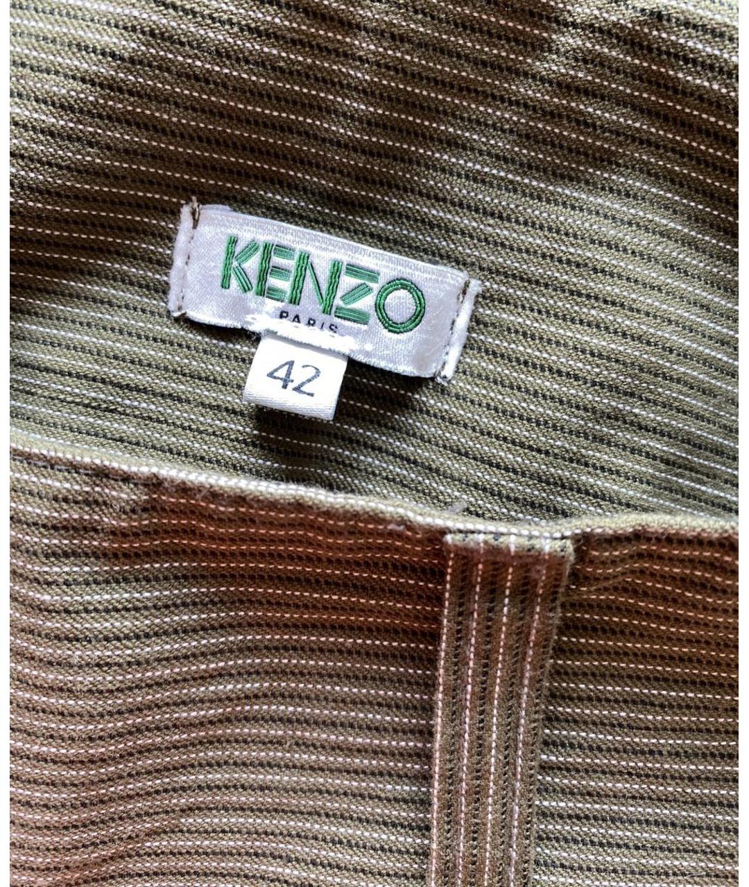 KENZO Зеленые брюки широкие, фото 3