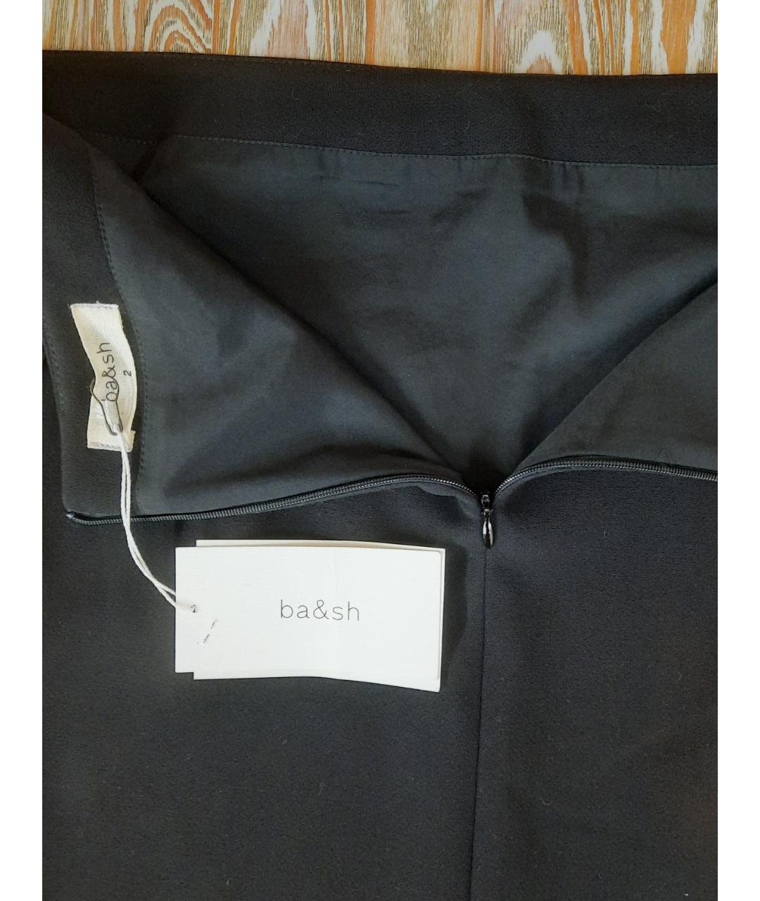 BA&SH Черная вискозная юбка миди, фото 3