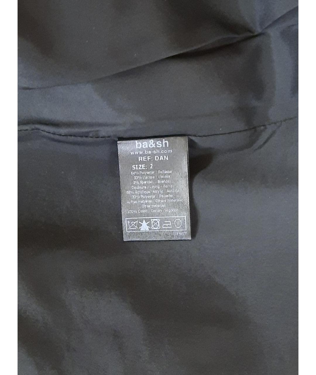 BA&SH Черная вискозная юбка миди, фото 4