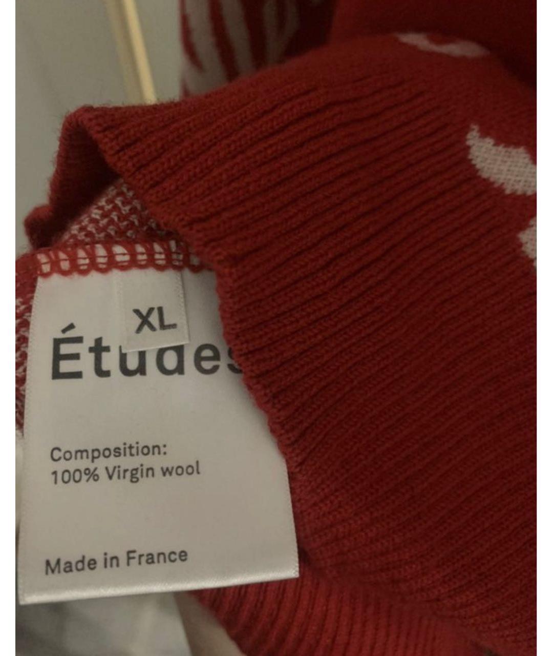 ETUDES Красный шерстяной джемпер / свитер, фото 4