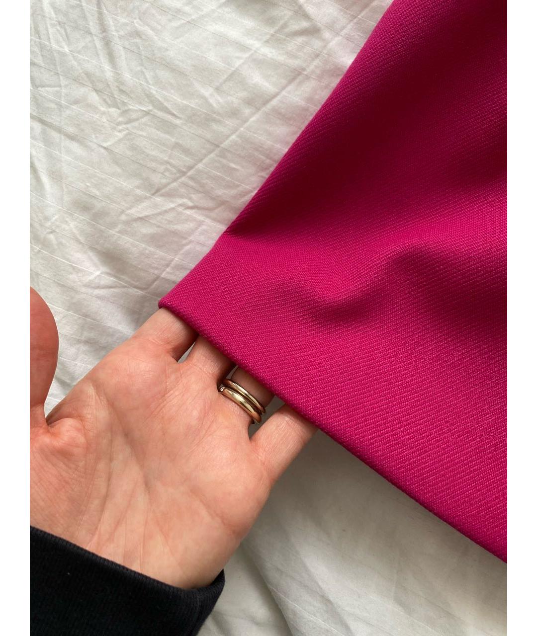 RED VALENTINO Розовая полиэстеровая юбка мини, фото 2