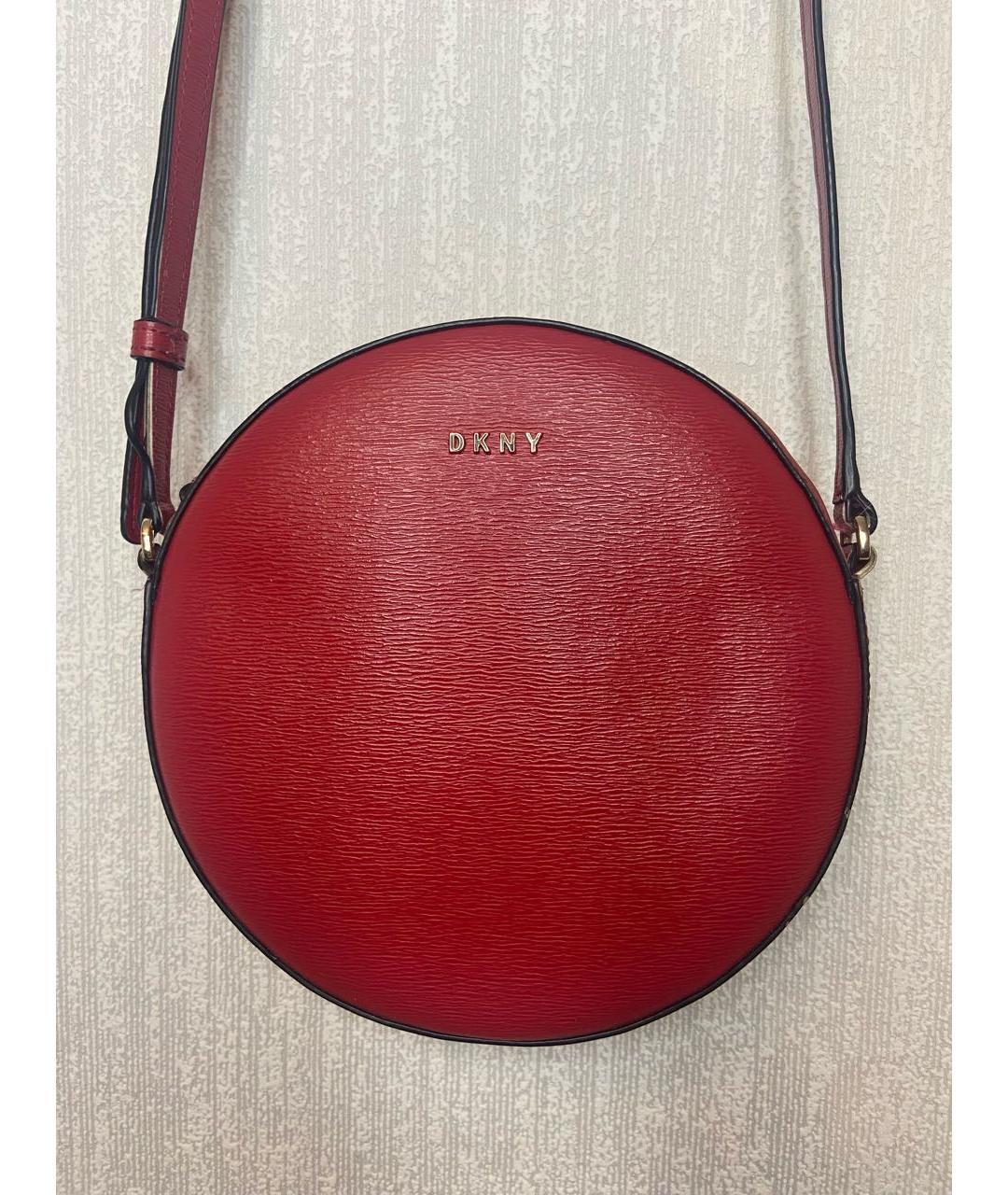 DKNY Красная сумка через плечо из искусственной кожи, фото 9