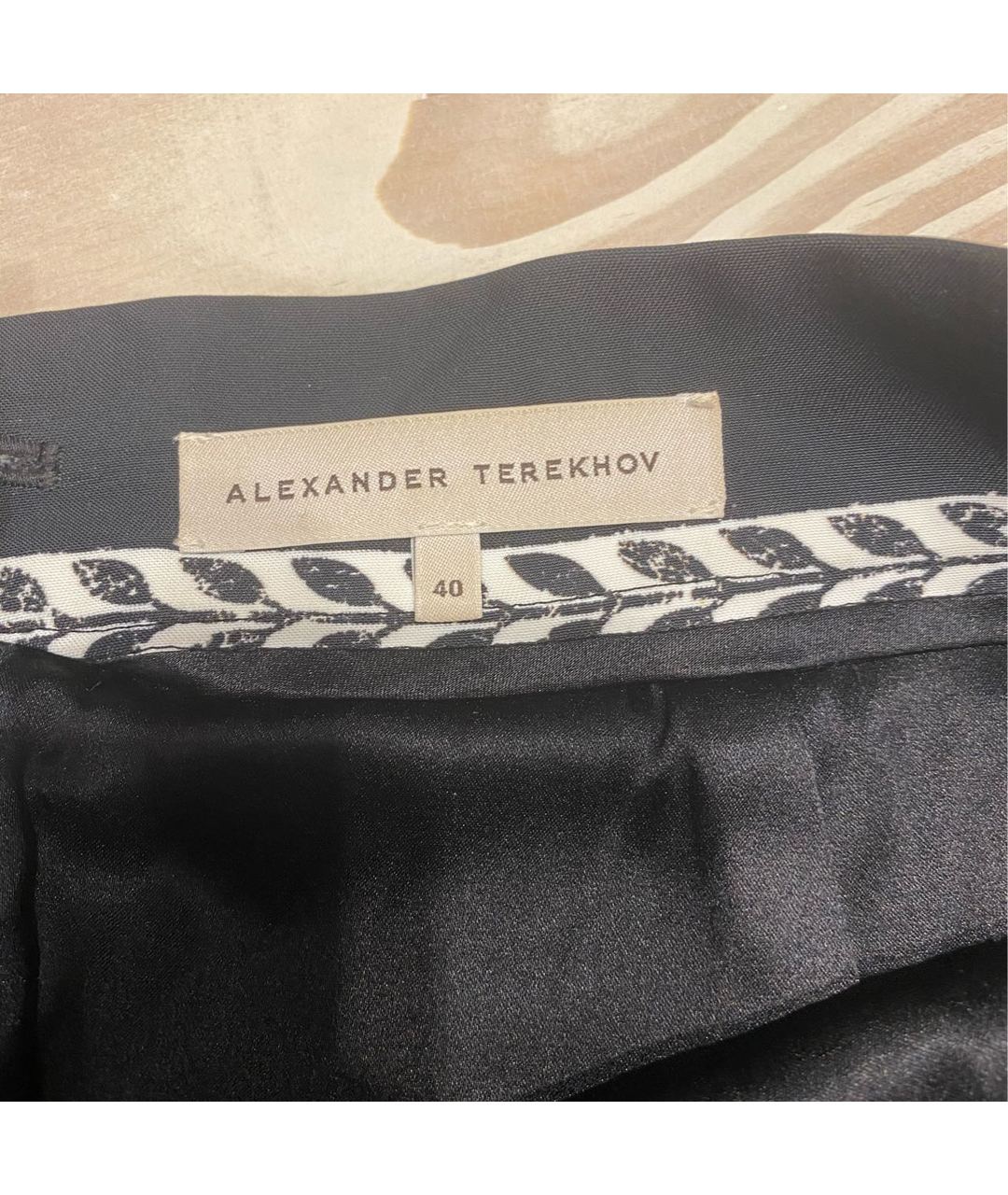 ALEXANDER TEREKHOV Черная шелковая юбка мини, фото 4