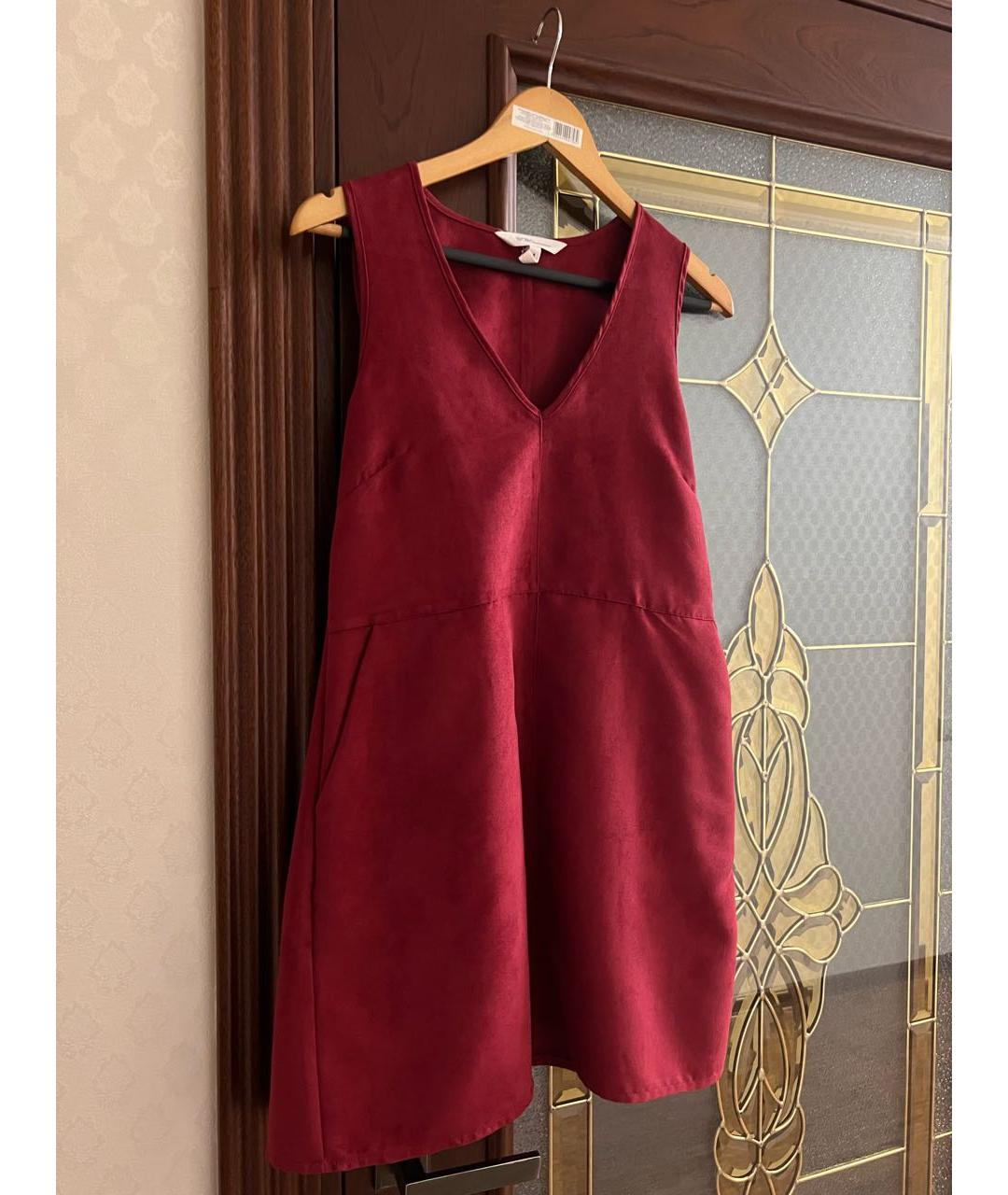 BCBG MAXAZRIA Красное полиэстеровое повседневное платье, фото 3