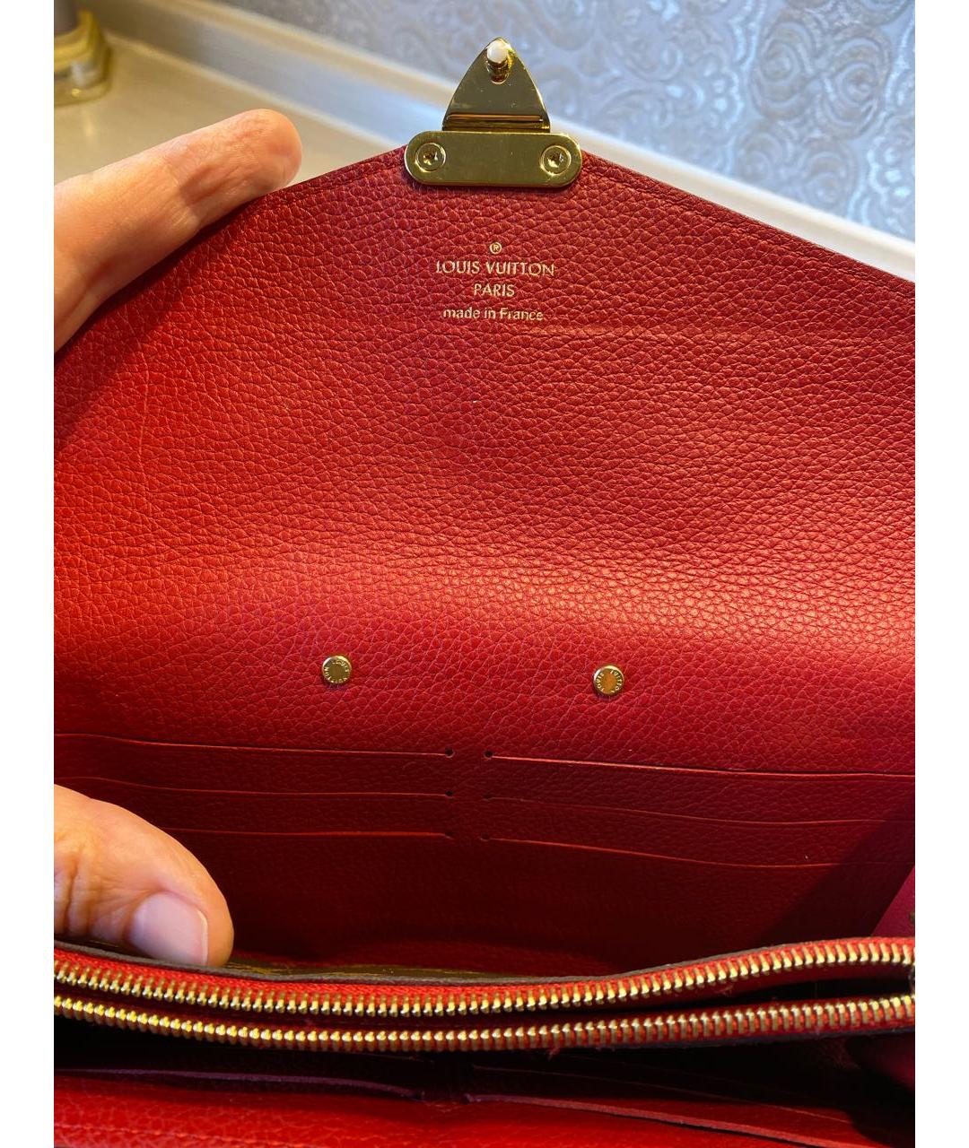 LOUIS VUITTON PRE-OWNED Коричневый кожаный кошелек, фото 5