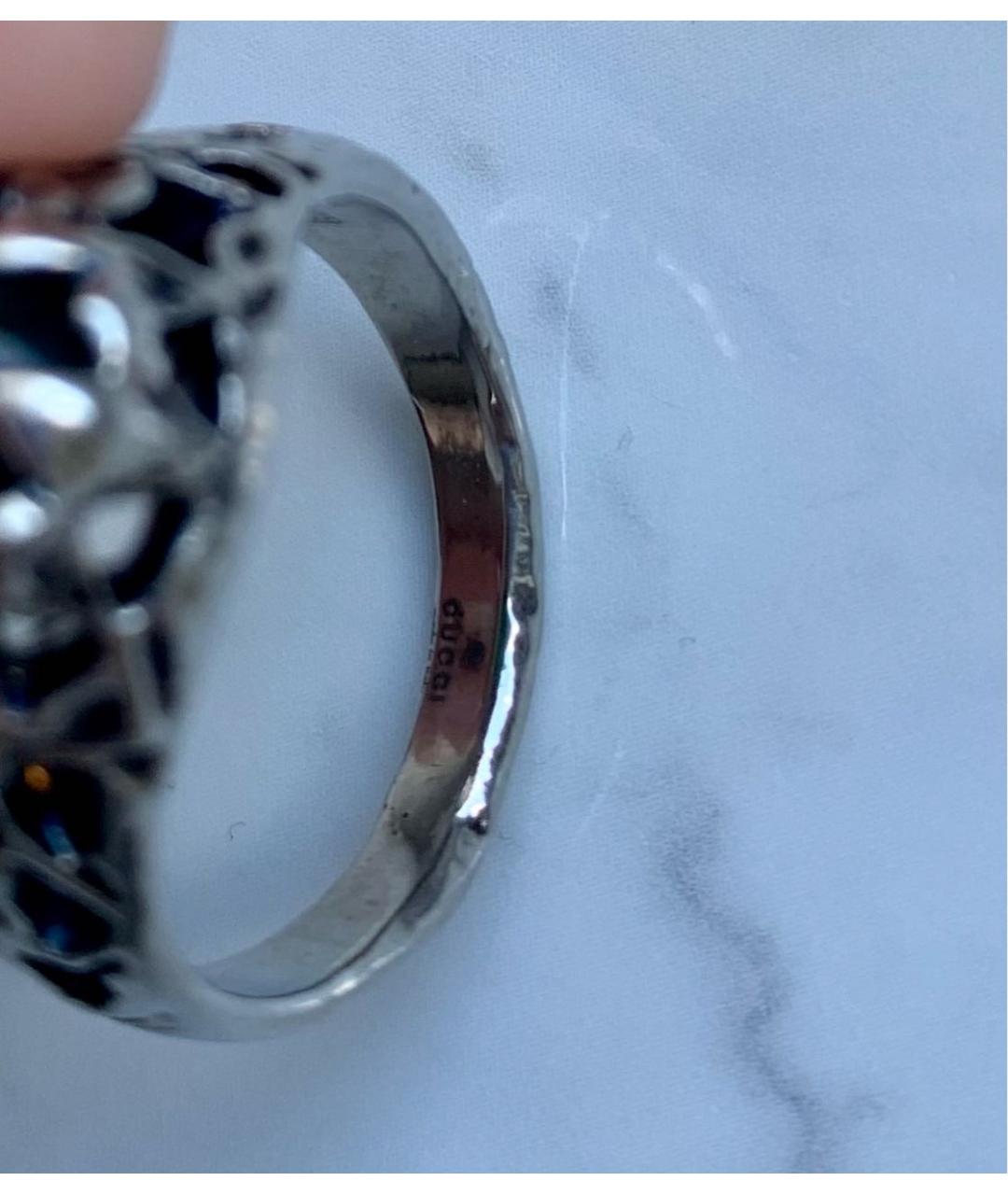 GUCCI Серебряное латунное кольцо, фото 6
