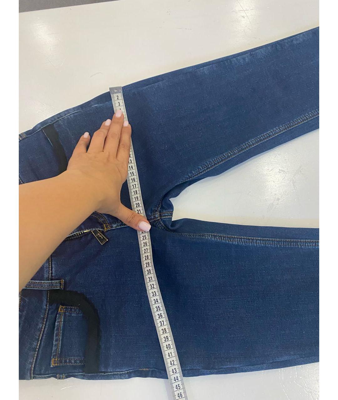 BILLIONAIRE Синие хлопко-эластановые прямые джинсы, фото 6