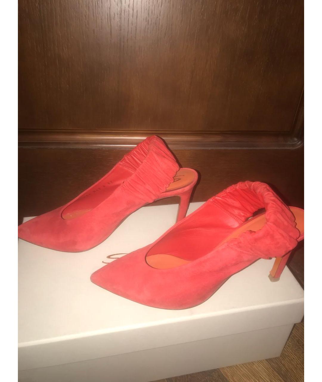 SANTONI Красные замшевые туфли, фото 6
