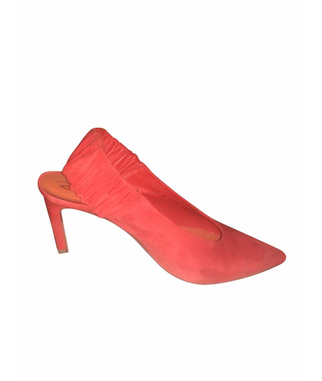 SANTONI Красные замшевые туфли, фото 1