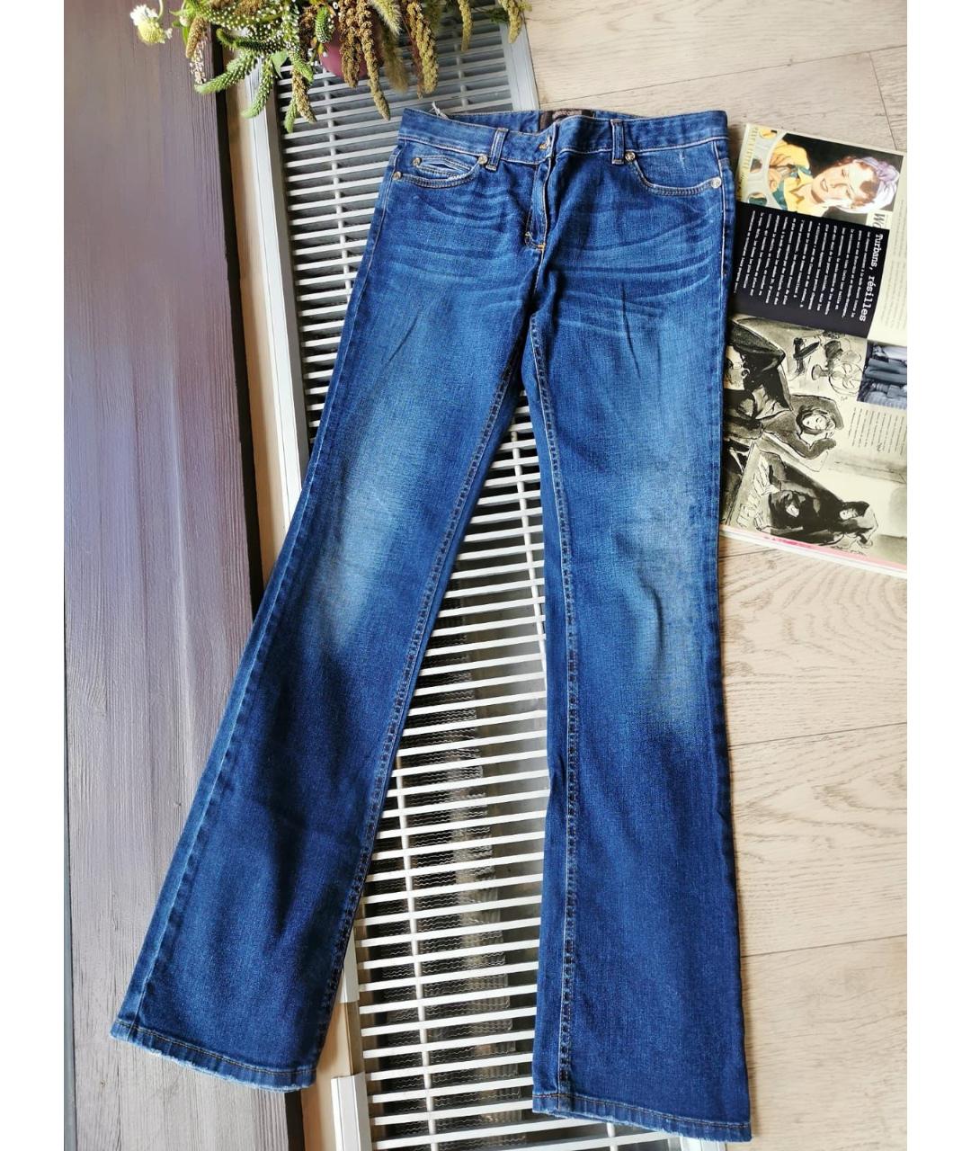 ROBERTO CAVALLI Синие прямые джинсы, фото 4