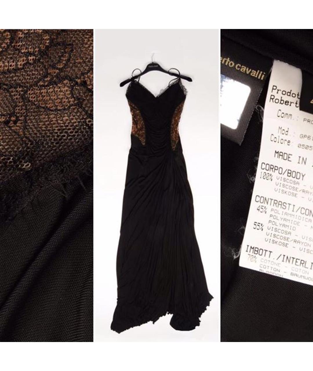 ROBERTO CAVALLI Черное вечернее платье, фото 3