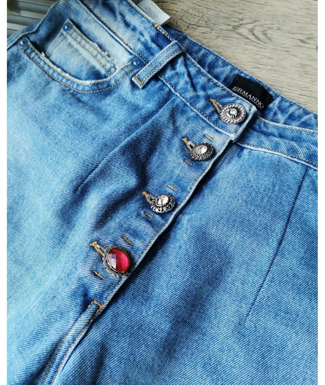 ERMANNO SCERVINO Синие прямые джинсы, фото 2