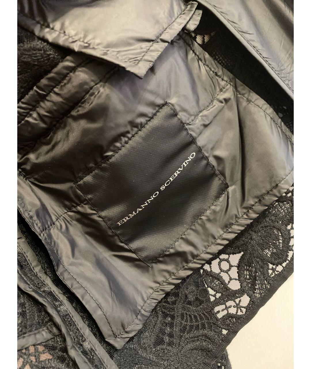 ERMANNO SCERVINO Черная полиэстеровая куртка, фото 3